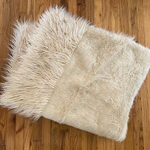 West Elm faux fur blanket